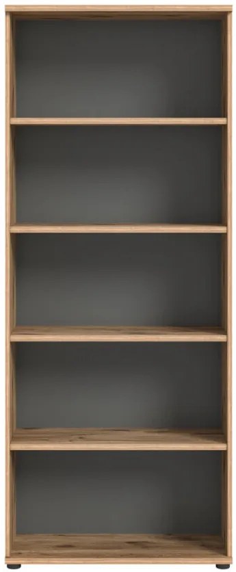 Mason könyvespolc nox tölgy - bazaltszürke 80 cm