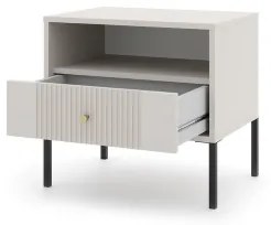 Éjjeliszekrény LUE bézs/fekete