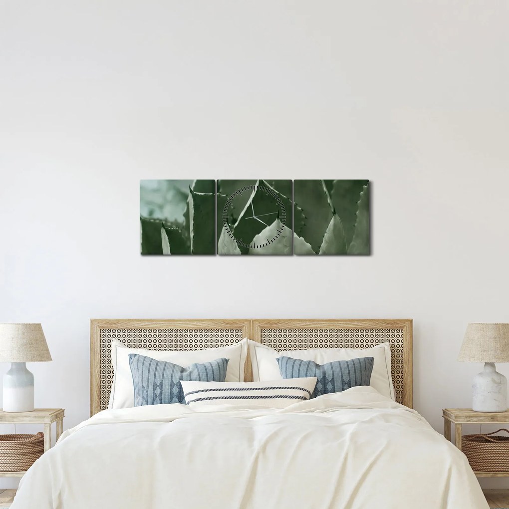 Kép - Zöld agávé (órával) (90x30 cm)