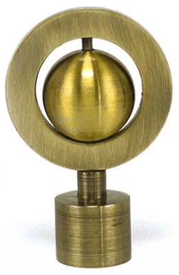 Jupiter antik arany fém karnis végzáró elem