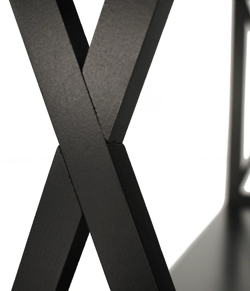 Konzolasztal, fekete, APOLOS