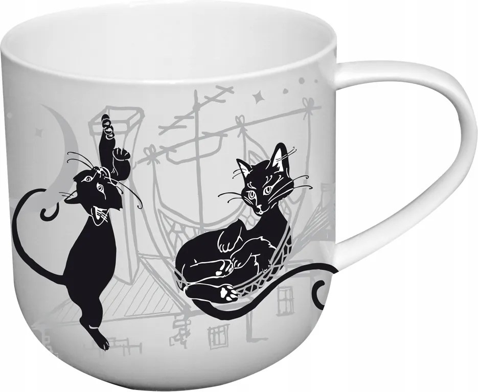 Fekete-Fehér Tetőtéri Party Bögre 450ml