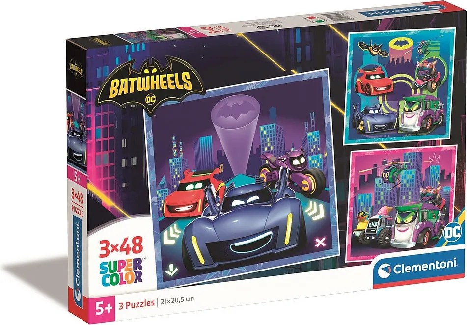 Batman Batwheels 3x48 db-os puzzle Clementoni