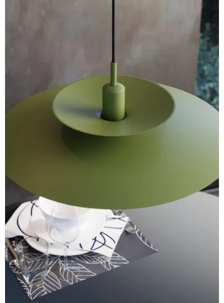 Redo 01-3050 - GUNNAR kábeles függőlámpa 1xE27/42W/230V átm. 50 cm zöld