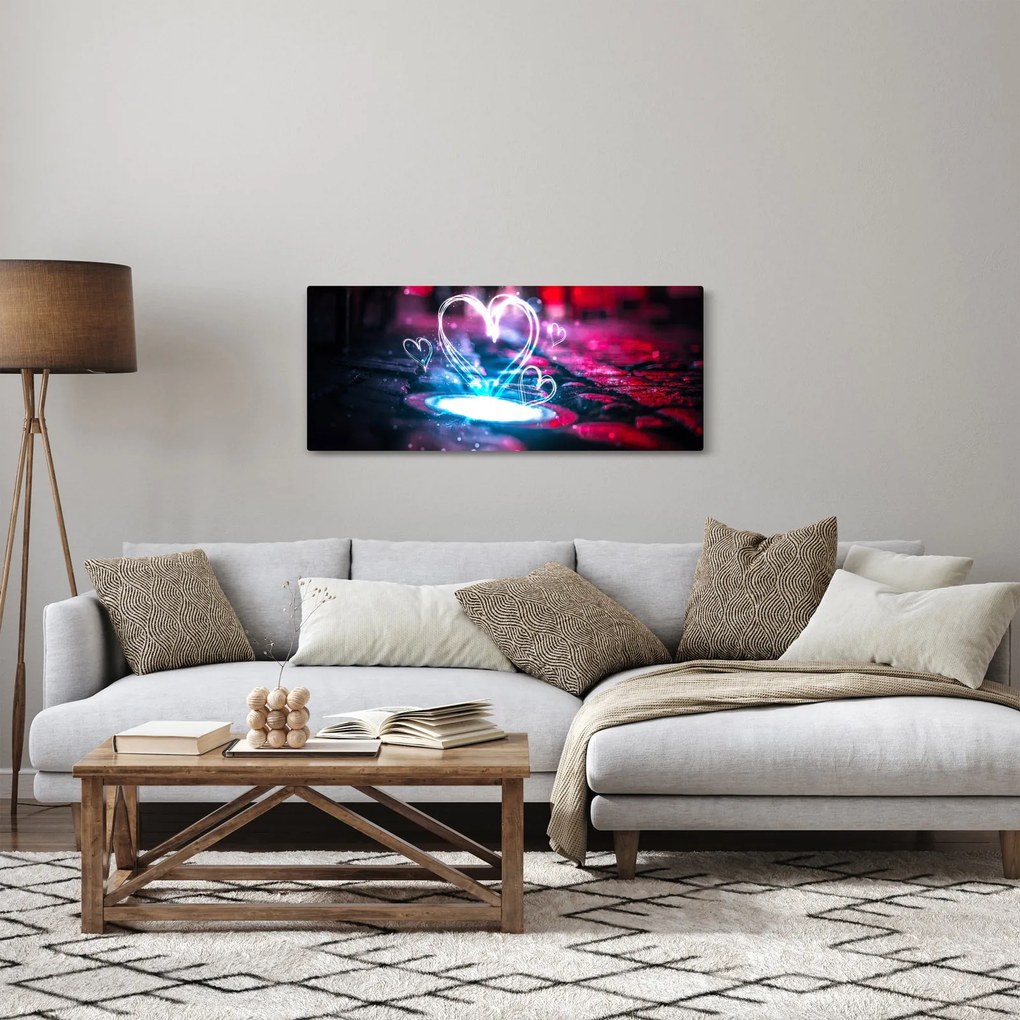Ragyogó szív képe (120x50 cm)