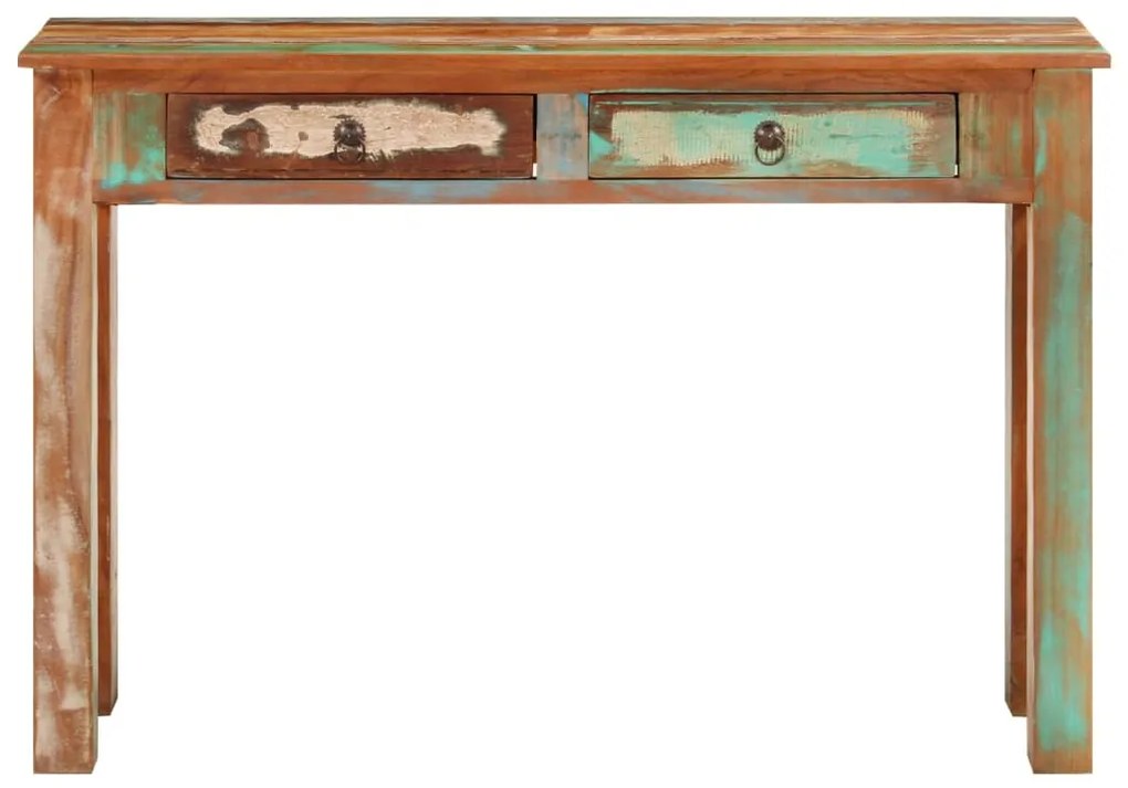 tömör újrahasznosított fa tálalóasztal 110 x 30 x 75 cm