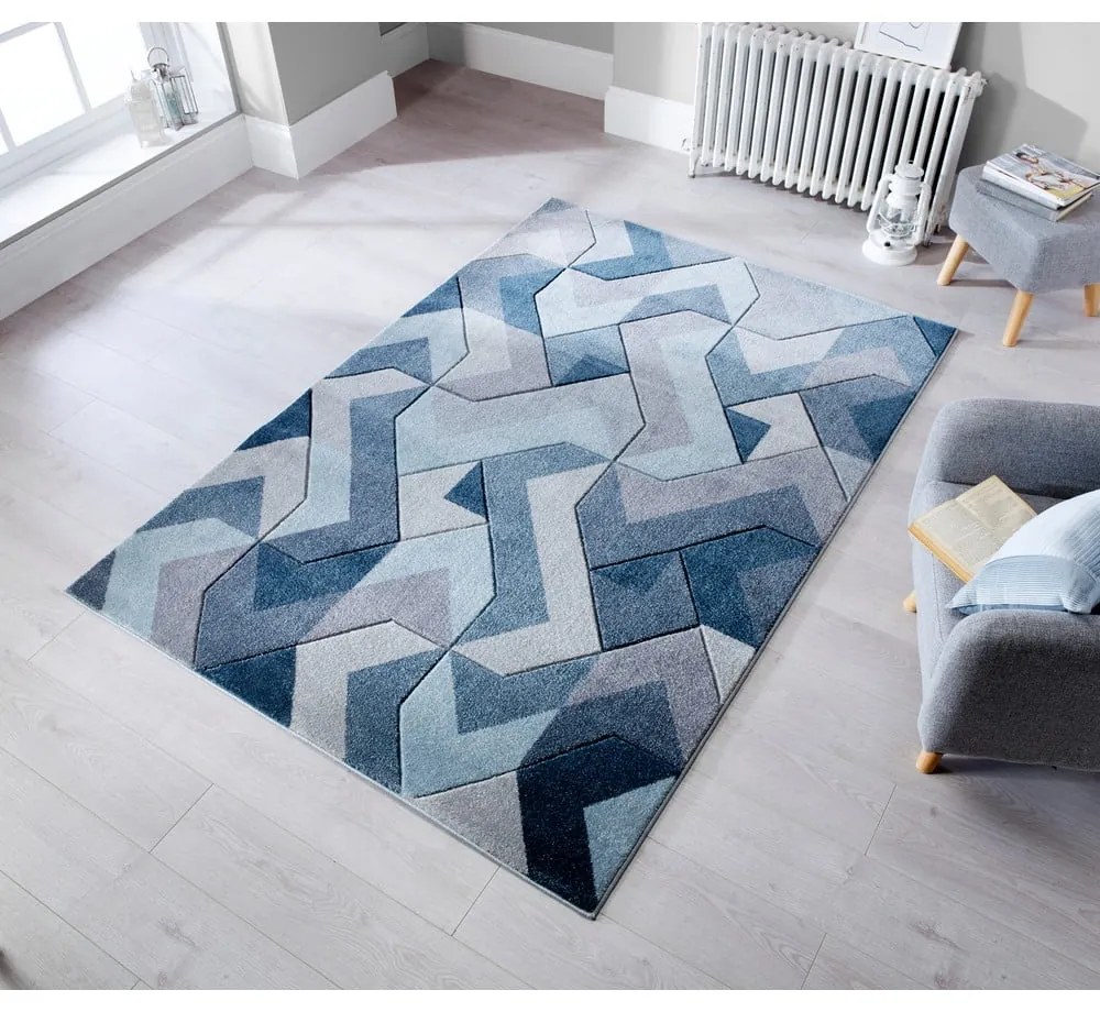 Aurora kék-szürke szőnyeg, 160 x 230 cm - Flair Rugs