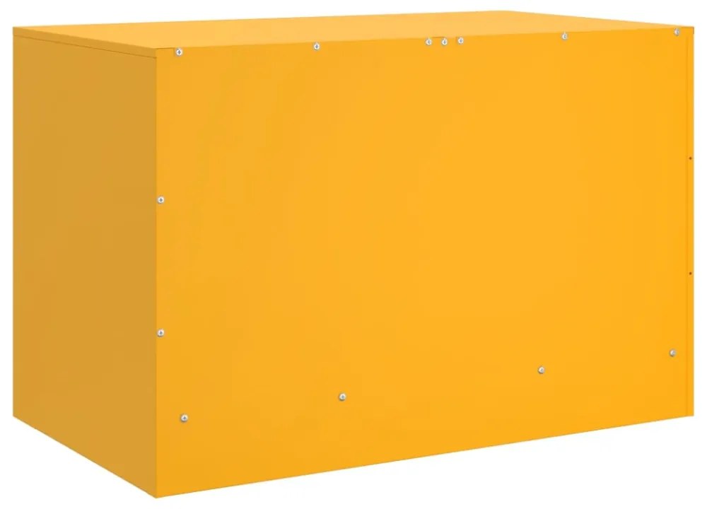 2 db mustársárga acél TV-szekrény 67 x 39 x 44 cm