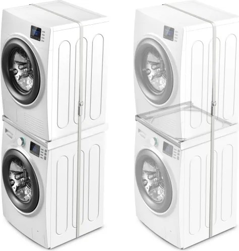 Meliconi 656115 - 70 cm-es mosógép és szárítógép összekötő elem, fehér