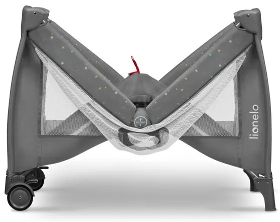 Lionelo - Utazóágy STEFI PLUS, szürke/többszínű