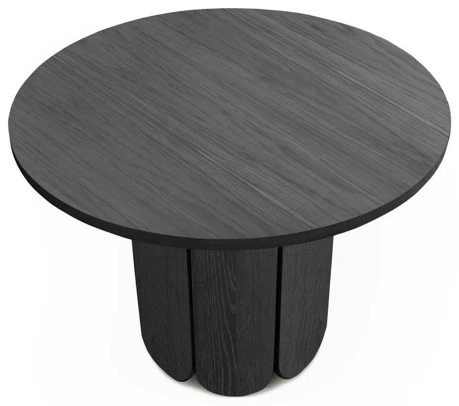 Kerek étkezőasztal tölgyfa dekorral ø 98 cm Soft – Woodman