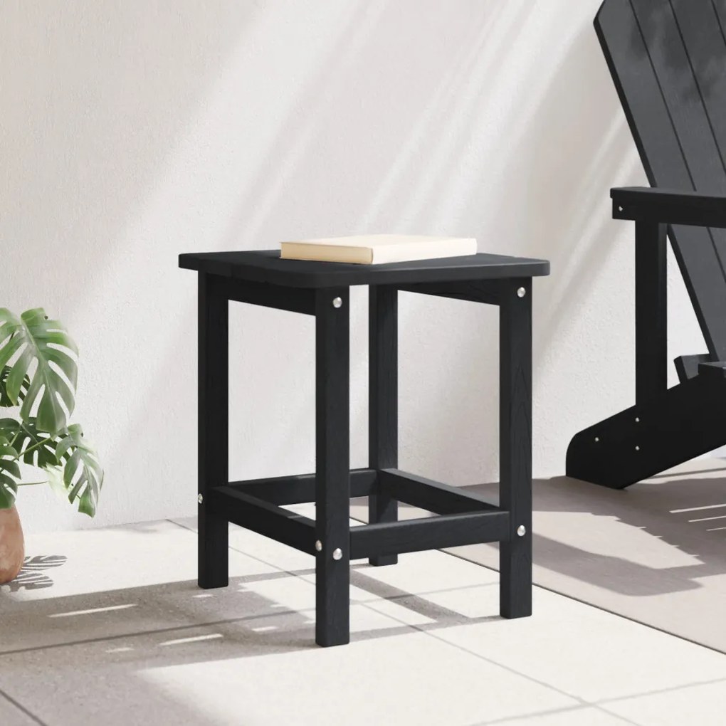 Adirondack oldalsó asztal Fekete 38x38x45 cm HDPE