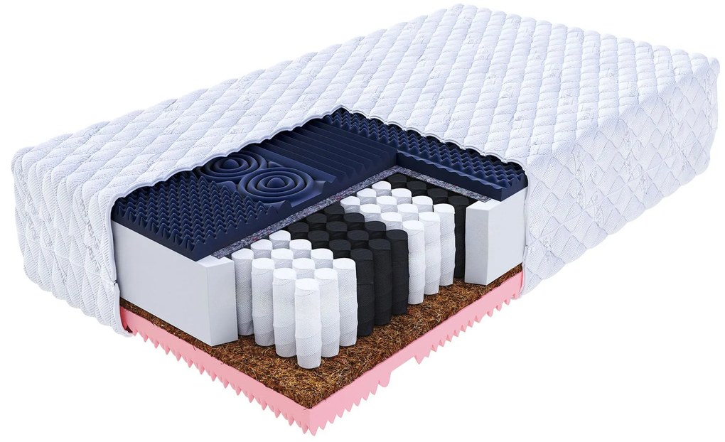 Jaamatrac GINA kókuszmatrac táskarugókkal 160x200 Huzat: Premium Jersey 3D, Magasság: 27 cm