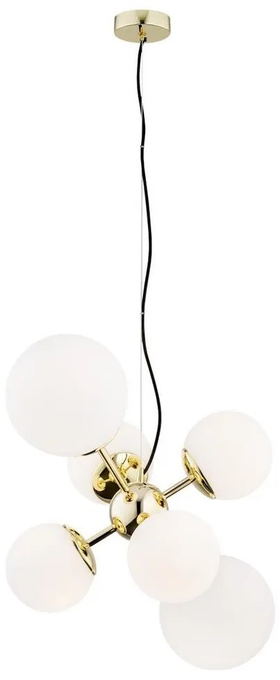 Argon 2532 - Csillár zsinóron SATELITE 6xE27/15W/230V arany