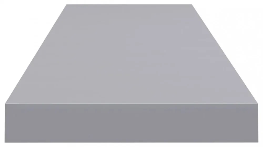 4 db szürke MDF lebegő fali polc 90 x 23,5 x 3,8 cm