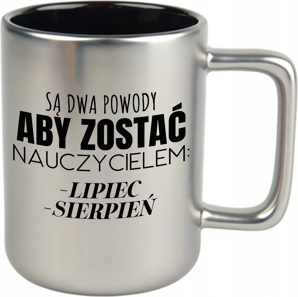 Matt Bögre Ezüst Fekete Belső 360ml Ajándék Tanárnak lenni