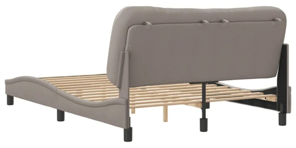 tópszínű szövet ágykeret matrac nélkül Hvar 140 x 190 cm