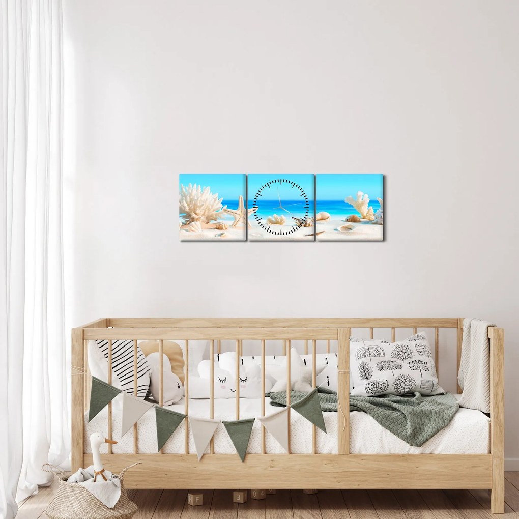 Kép - Csendélet kagylóval (órával) (90x30 cm)