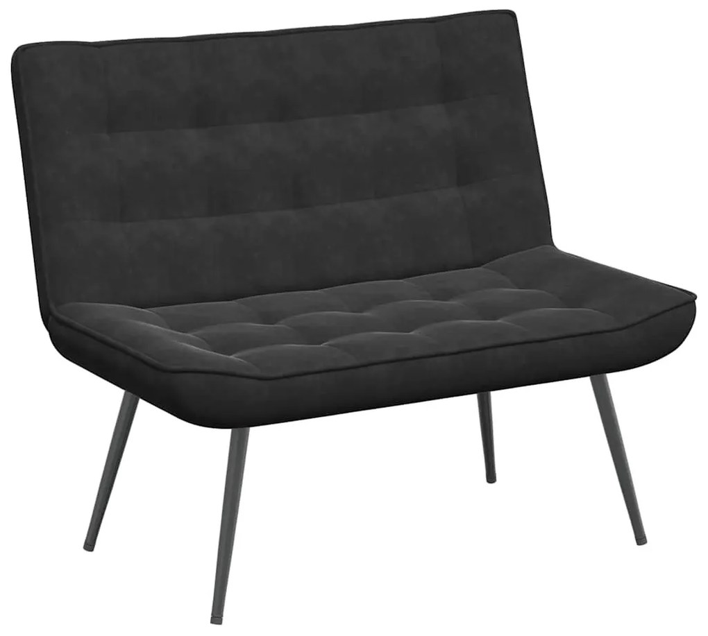 fekete bársonypad 110 x 74 x 84 cm