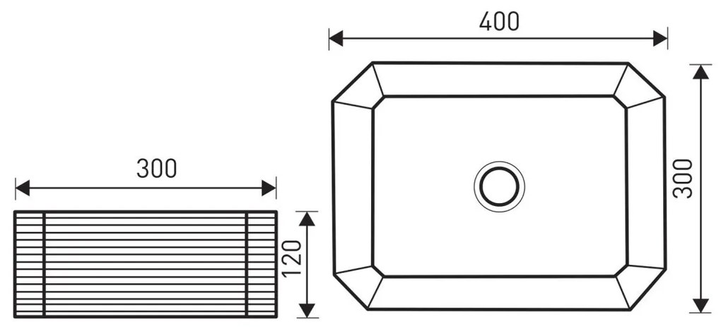 KR-331 kerámia design mosdó