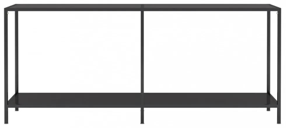 vidaXL fekete edzett üveg tálalóasztal 180 x 35 x 75,5 cm