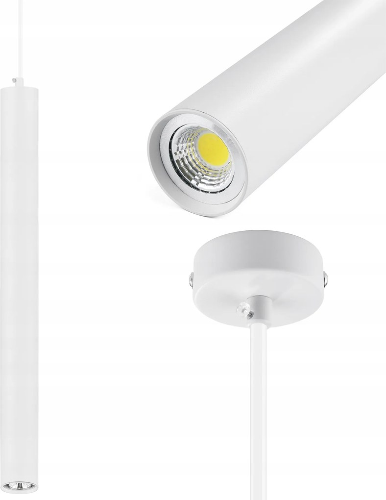 Led Mennyezeti Függőlámpa Cső Henger Cső Túlnyúlás Spot Slim Fém 8W 60cm