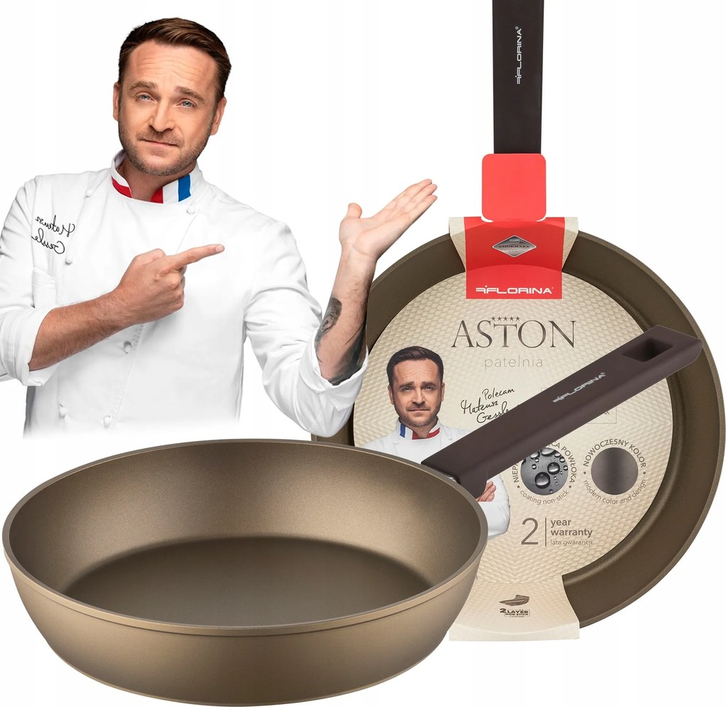 Hagyományos Serpenyő Florina Aston Alumínium 28cm Pezsgő Non-stick