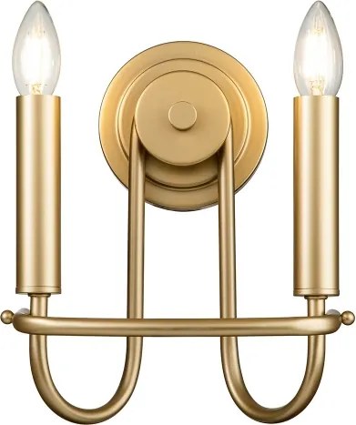 Kichler KL-CAPITOL-HILL2-PNBR - Fali lámpa CAPITOL HILL 2xE14/40W/230V aranyszínű