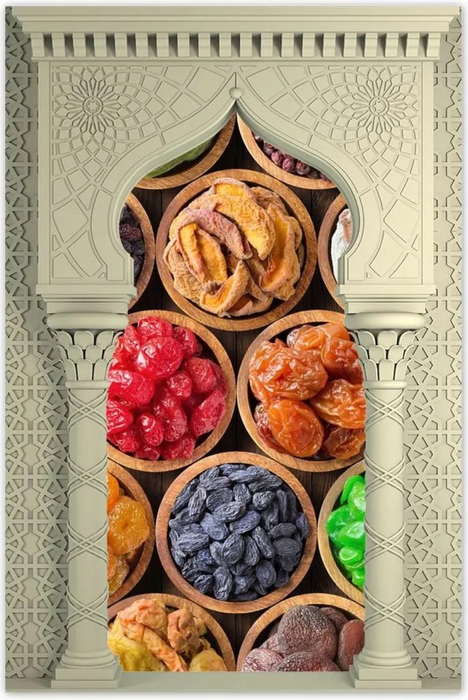 Poszterek 60x90 Aszalt gyümölcsök tálakban