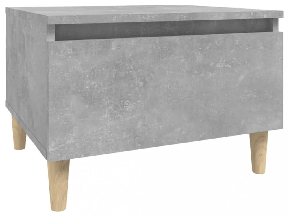 betonszürke szerelt fa dohányzóasztal 90x49x45 cm
