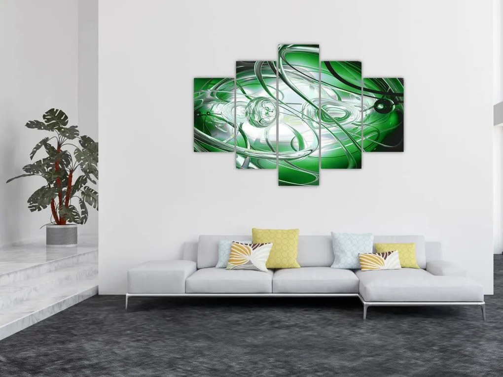 Zöld absztrakt kép (150x105 cm)