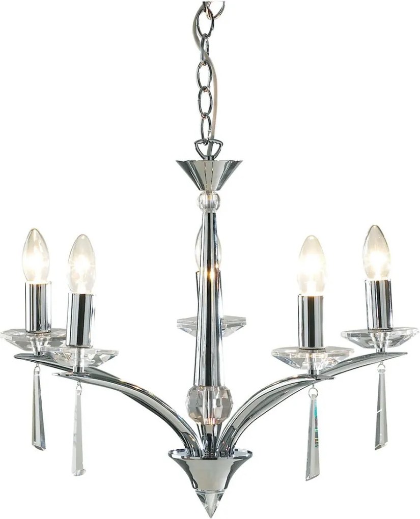 DAR LIGHTING HYP0550 HYPERION Kristály Csillár Csiszolt króm E14 IP20
