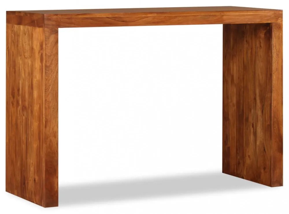 tömör fa konzolasztal mézszínű bevonattal 110 x 40 x 76 cm