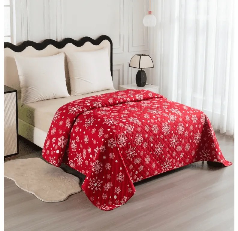 Ágytakaró SNOWFALL piros Méret: 170 x 210 cm