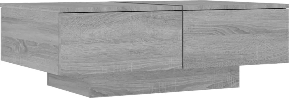 vidaXL szürke sonoma színű szerelt fa dohányzóasztal 90 x 60 x 31 cm