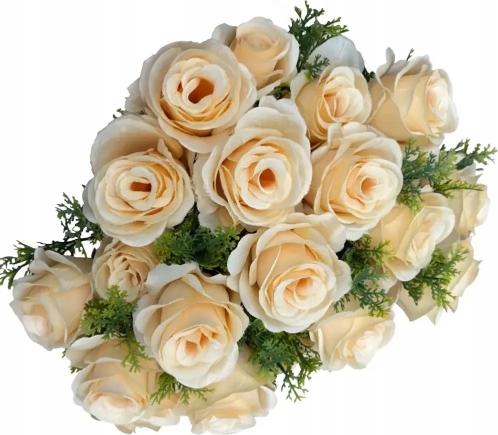 Műrózsa csokor élő dekoráció váza virágok 52 cm