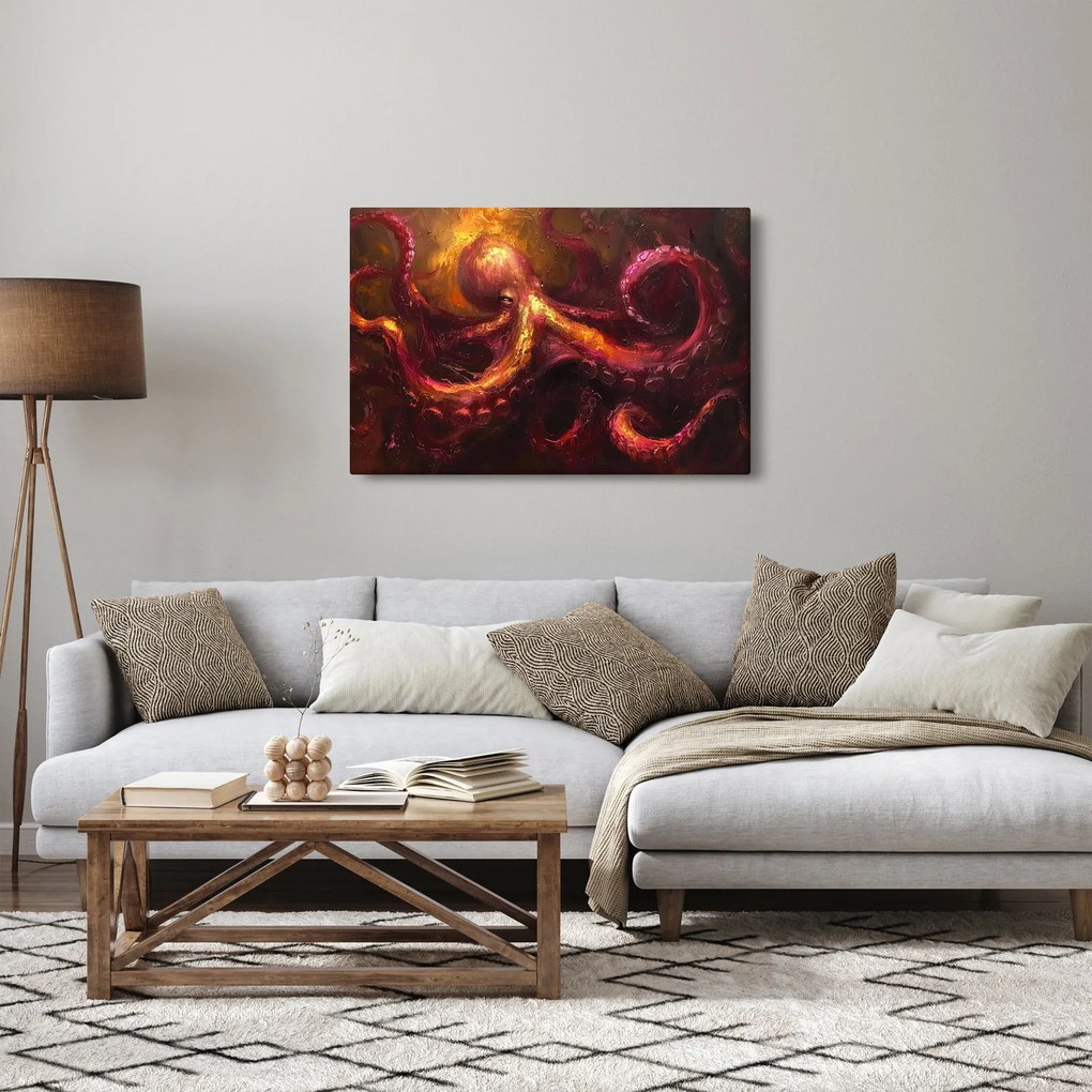 Kép - Polip, olajfestmény (90x60 cm)