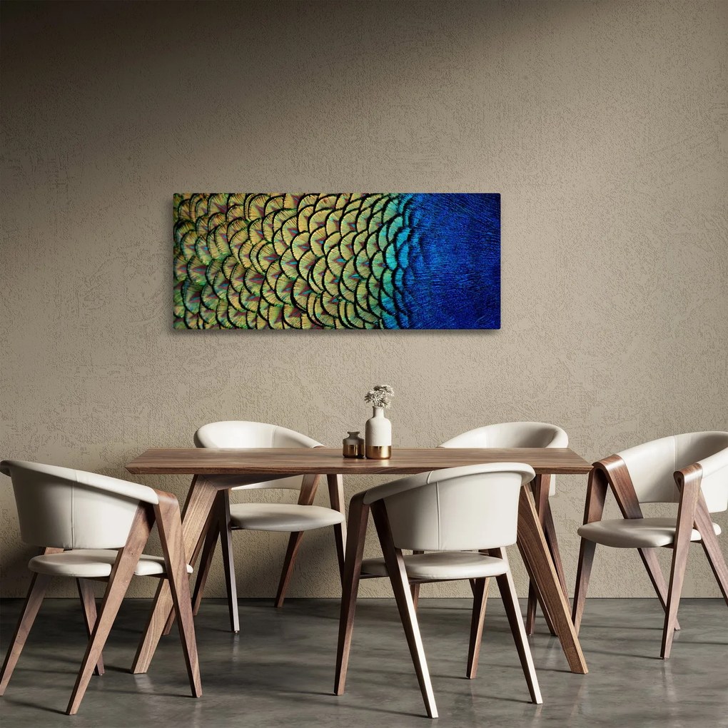 Kép - Pávatollak (120x50 cm)