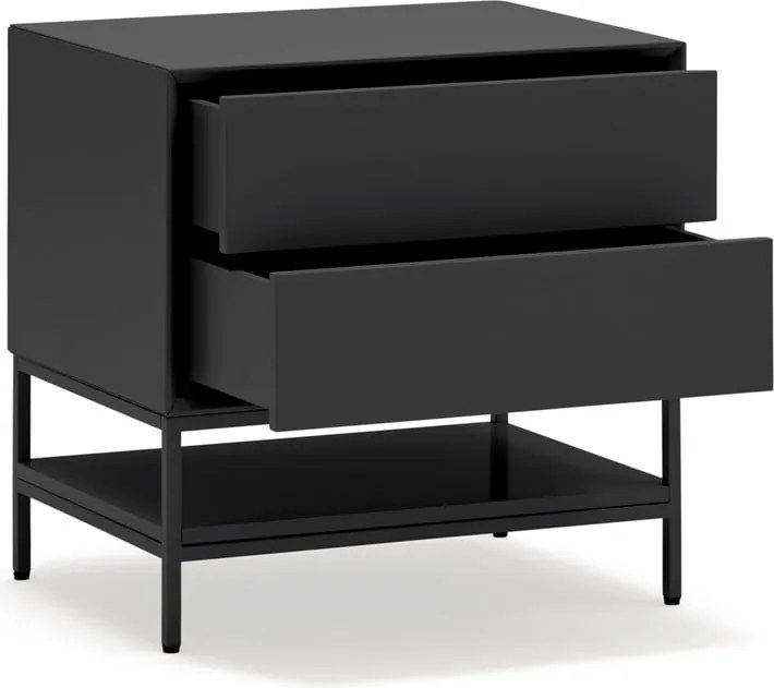 Fekete éjjeliszekrény Platt – Teulat