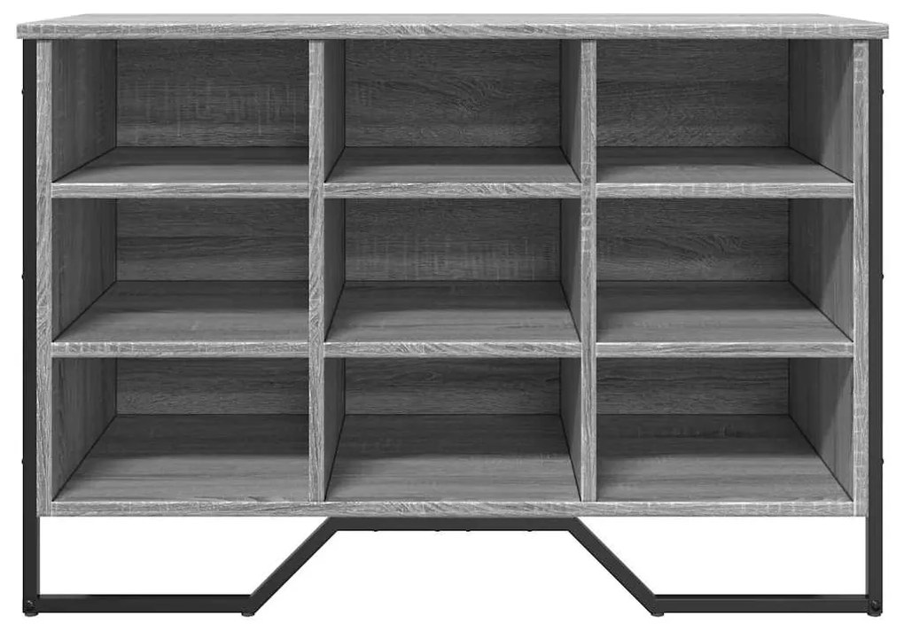 szürke sonoma színű szerelt fa cipőszekrény 90 x 38 x 61,5 cm