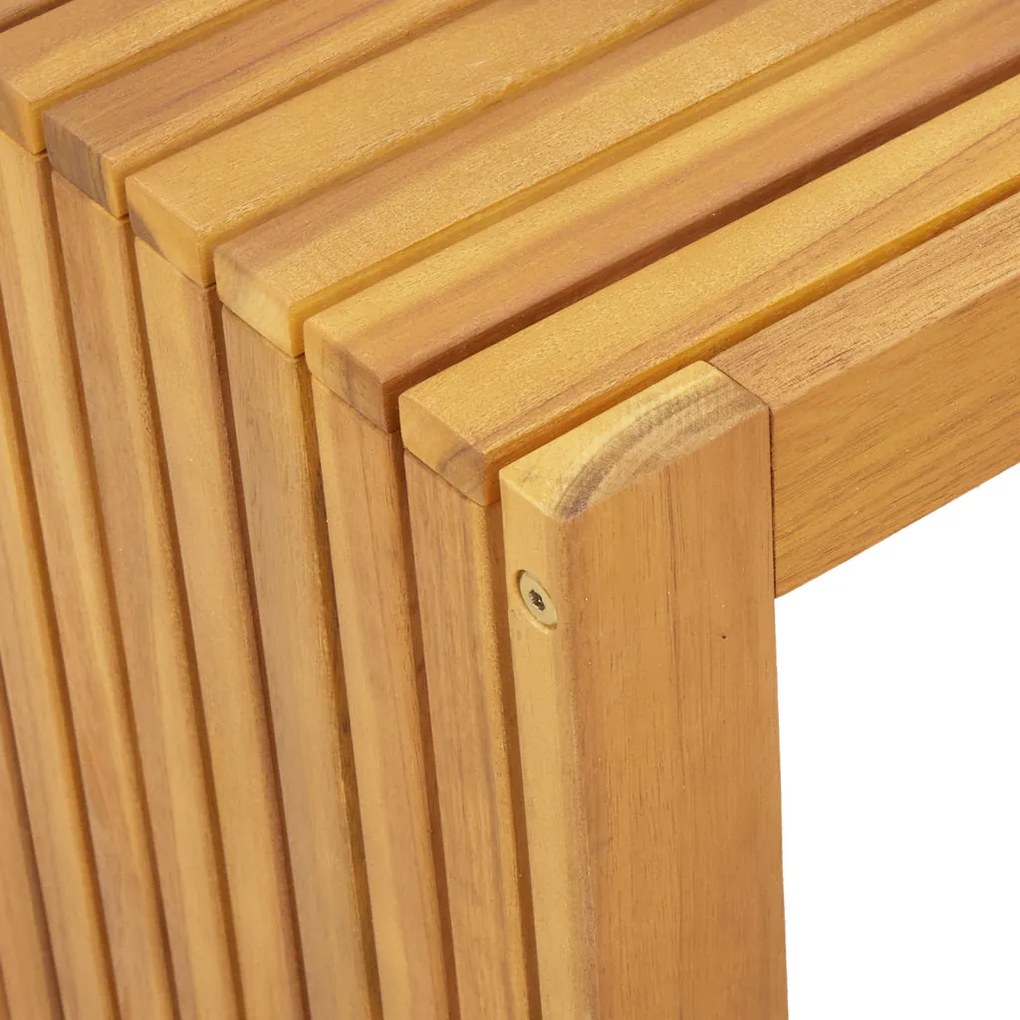 Kerti Kávéasztal 110x55x35 cm Tömör Fa Akác