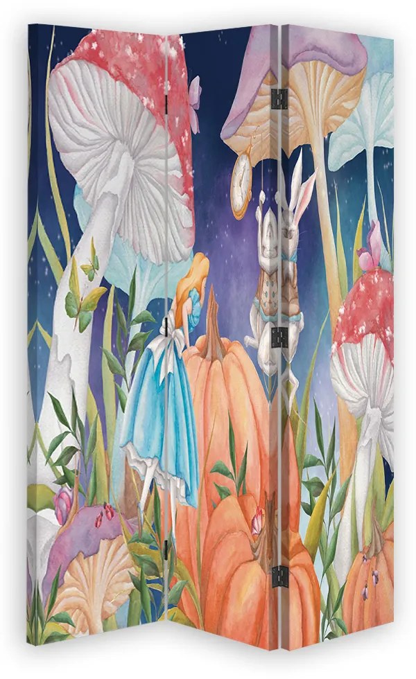 Gario Paraván Kis Alice Csodaországban éjjel Méret: 145 x 170 cm, Kivitelezés: Forgó paraván 360°