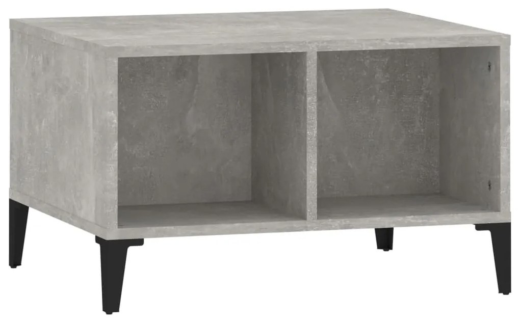 Betonszürke szerelt fa dohányzóasztal 60 x 50 x 36,5 cm