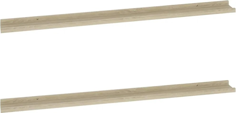vidaXL 2 db sonoma tölgy színű fali polc 115 x 9 x 3 cm