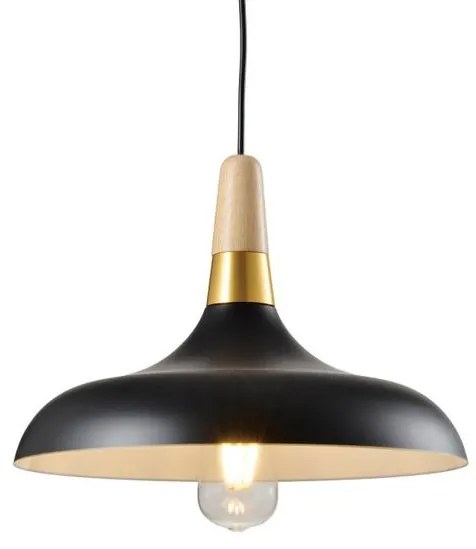 Lámpa Mennyezeti lámpatest SKANDI 2,7382,AC220-240V,50/60Hz,1*E27,IP20,átmérő 35CM,egyes,fekete