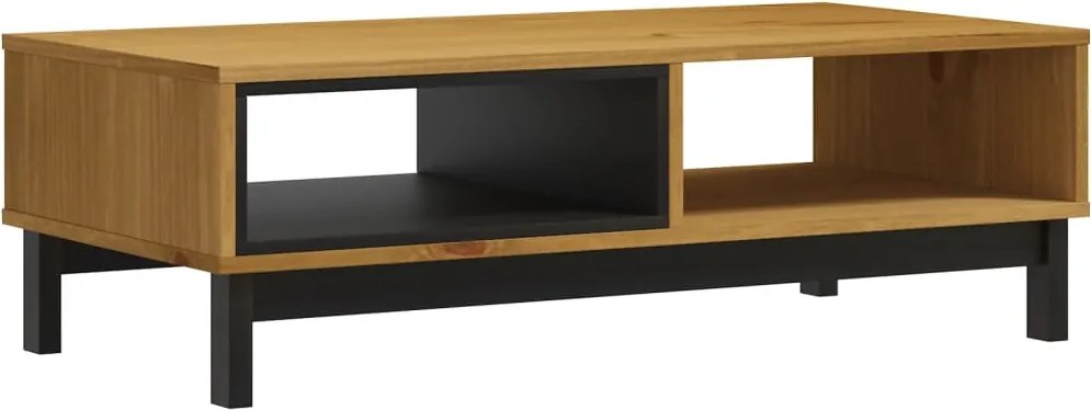 vidaXL FLAM tömör fenyőfa dohányzóasztal 100 x 50 x 32,5 cm