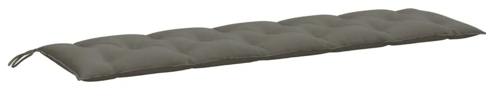 2 db melange sötétszürke szövet kerti padpárna 180 x 50 x 7 cm