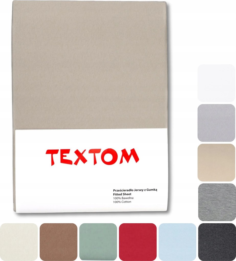 Magas Gumis Lepedő 180x200 +30cm Pamut Jersey Különböző Színekben