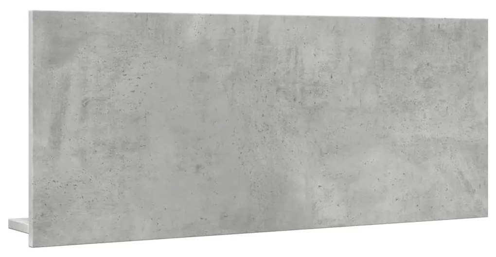 betonszürke szerelt fa tükrös fürdőszobaszekrény 90x11x37 cm
