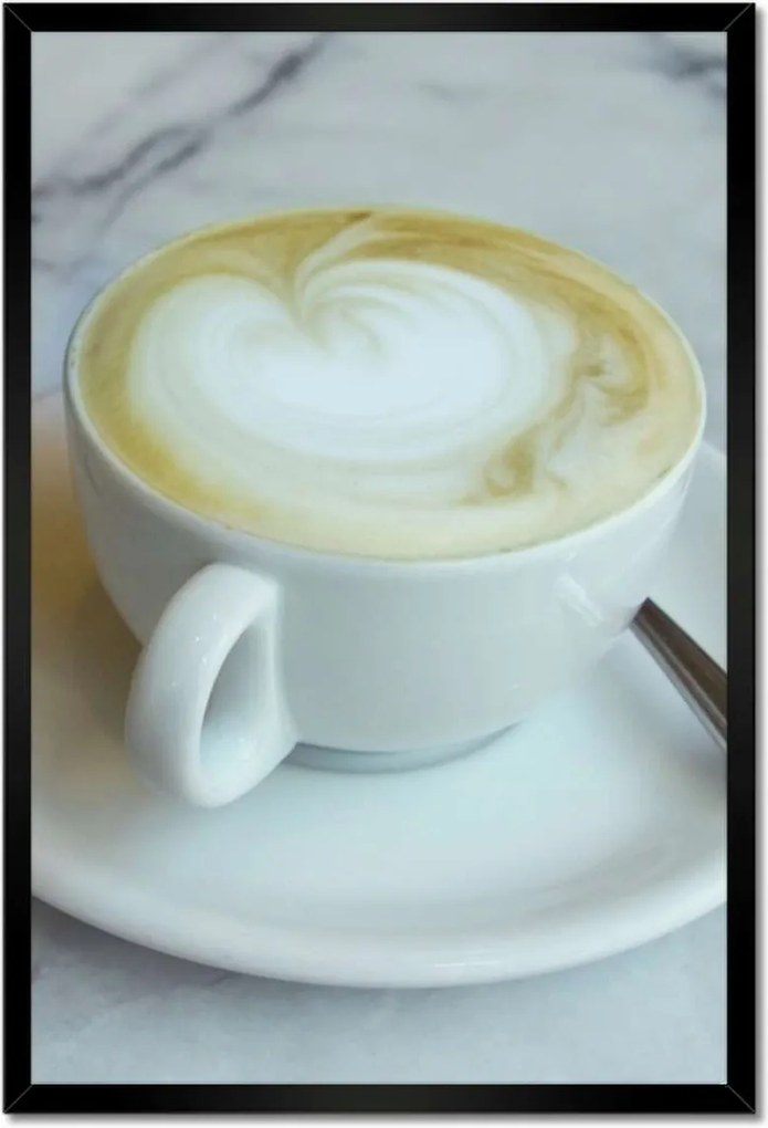 Poszterek keretben 40x60 Kávéscsésze Szív